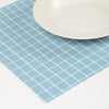Checkered Cotton Placemats in Sky (set of 2)