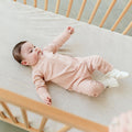 Bamboo + Organic Cotton Baby Footie Jammies in Rose