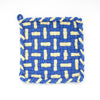 Thatched Potholder in Blue and Yellow