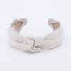 Top Knot Linen Blend Headband in Flax