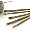 5-Piece Brush Set for Watercolor + Acrylics + Gouache
