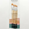 5-Piece Brush Set for Watercolor + Acrylics + Gouache