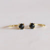 Huggies Earrings in Obsidian