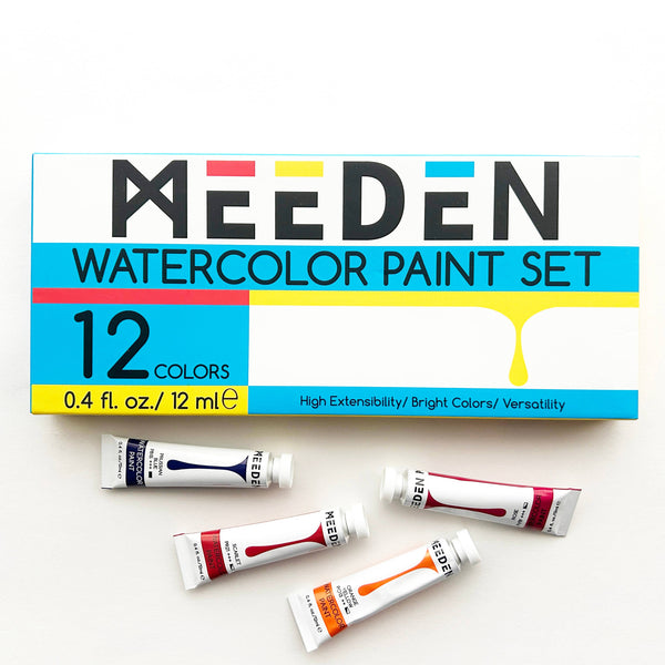 Meeden 12-Color Premium Watercolor Paint Set for Beginners