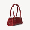 Pebbled Leather Bowler Bag in Cherry
