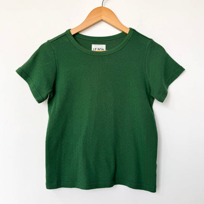 Pointelle Babe Tee in Moss Green