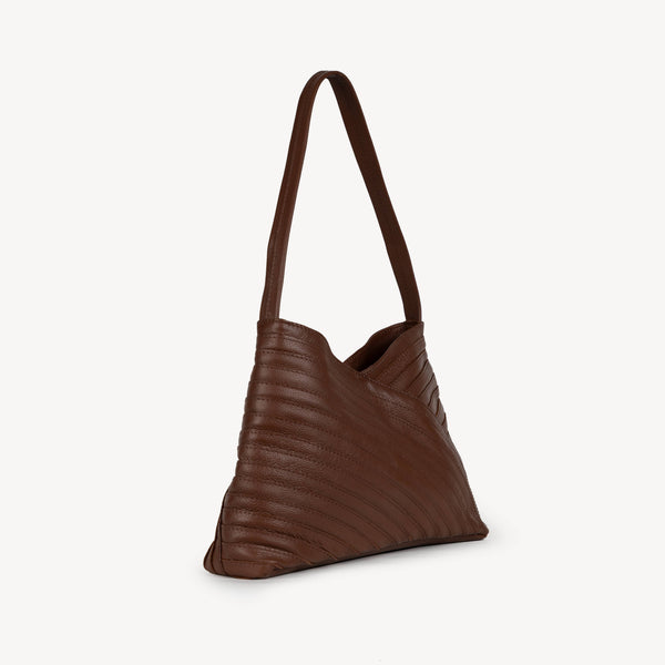 Pebbled Leather Crisscross Handbag - Vintage