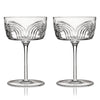 Deco Beau Crystal Cocktail Coupes (set of 2)