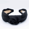Top Knot European Linen Headband in Black