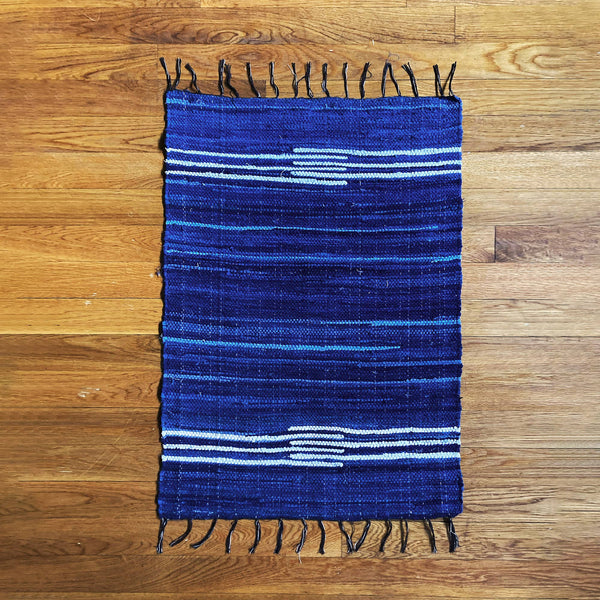 Dabu Indigo Dyed Rug