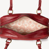 Pebbled Leather Bowler Bag in Cherry