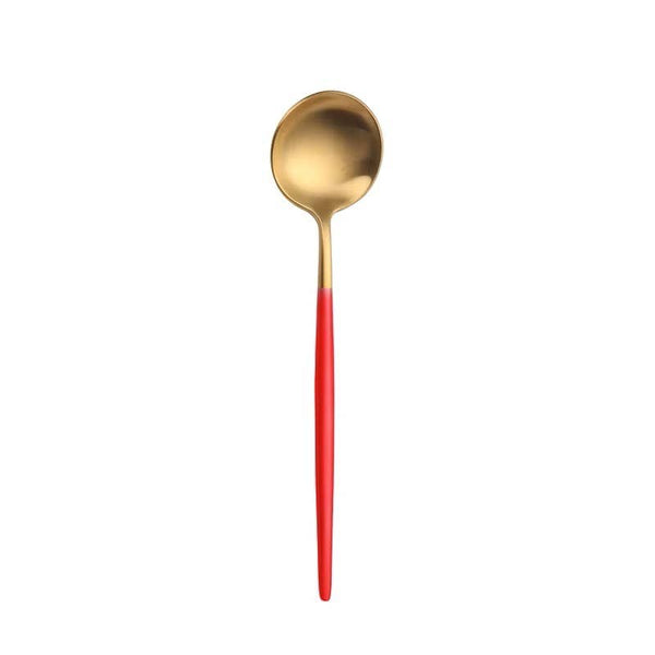 Gold/Red Coffee Tea Spoon