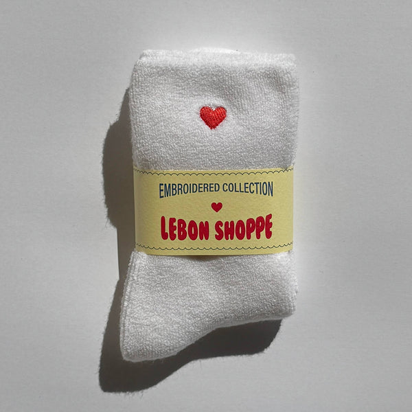 Embroidered Cloud Socks