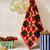 Olive & Tomato Cotton Terry Hand Towel