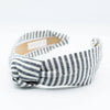 Top Knot Stripe Headband in Nautical Blue & White