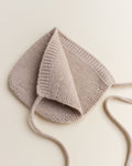 Knit Baby Bonnet in Sand