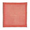 Red patterned bandana on a white background