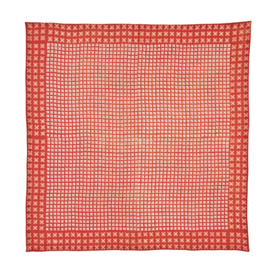 Red patterned bandana on a white background