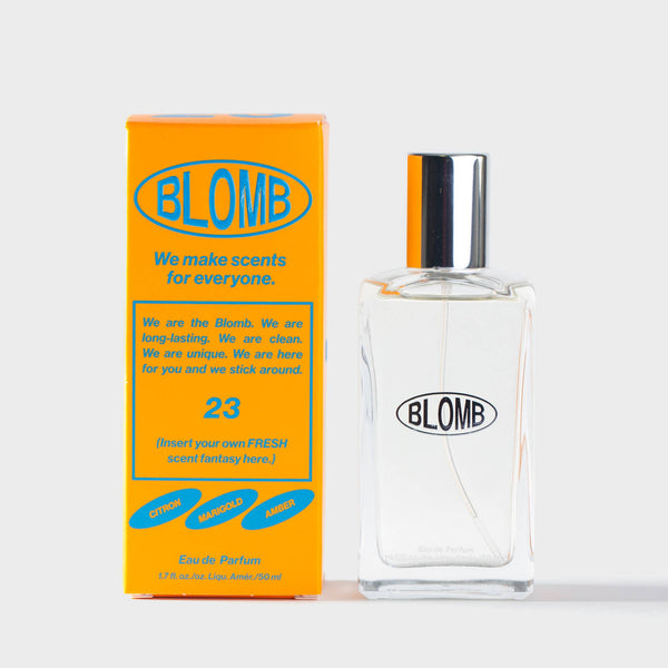 Blomb Eau de Parfum #23 perfume bottle and packaging on a white background