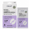 CALA Retinol Vitamin C Under Eye Patch + shown with its retail box and an individual single-use patch packet on a plain white background.