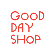 Good Day Shop logo in square format and red text