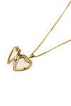 Classic Heart Locket Necklace - Gold Fill 18" Box Chain