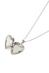 Classic Heart Locket Necklace - Sterling Silver 18" Chain