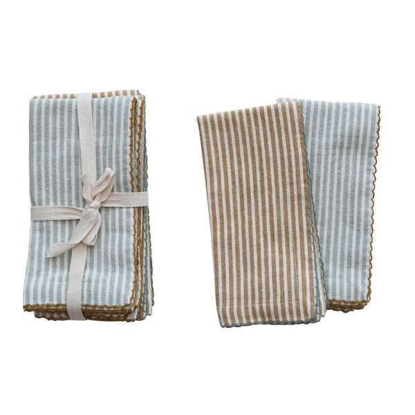 Cotton Napkins with Stripes (set of 4)