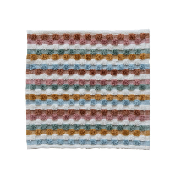 Woven Cotton Terry Geometric Dishcloth