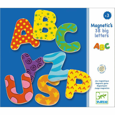 38 Big Letters Alphabet Wood Magnets