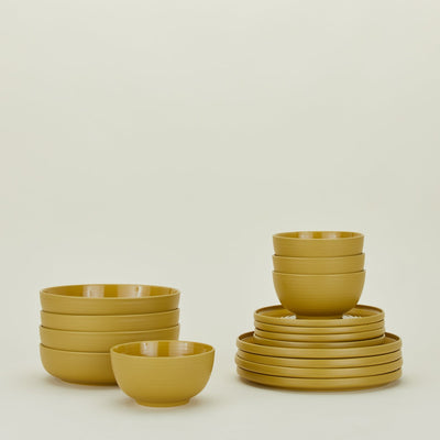 Essential Dinnerware 16 Pc Set in Mustard