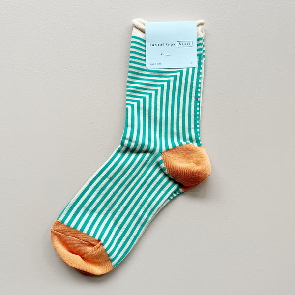 Corbusier Crew Socks in Turquoise