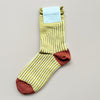 Corbusier Crew Socks in Yellow Stripe