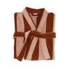 Striped Terry Robe in Blush & Terracotta