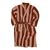 Striped Terry Robe in Blush & Terracotta