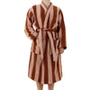 Striped Terry Robe in Blush & Terracotta