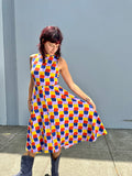 Dahlia Dress in Grid Print