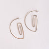 Swirl Half Hoop Brass Earrings