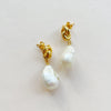 Knot Earrings in Baroque Pearl