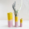Cylinder Vase in Pink & Sand