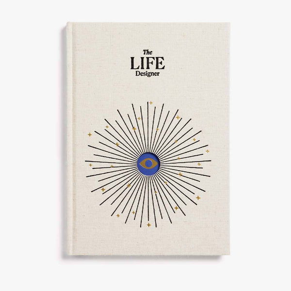 Book titled 'The Life Designer' with a decorative cover on a white background
