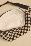 Black Checkered Sling Bag