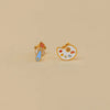 Enamel Flat Back Kids Earrings