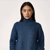 Totto Mock Turtleneck Sweater - Aegean Blue