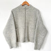 Alpaca Zip Front Jacket in Light Grey