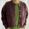 Amelie Alpaca Cardigan in Chocolate