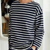 Marseille Top in White Stripe on Navy