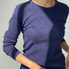 Pointelle Fundamental Tee in Navy