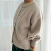 Amelie Alpaca Cardigan in Smoke