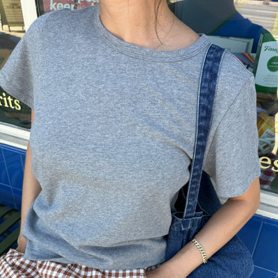 The Go-To Tee in Melange Grey